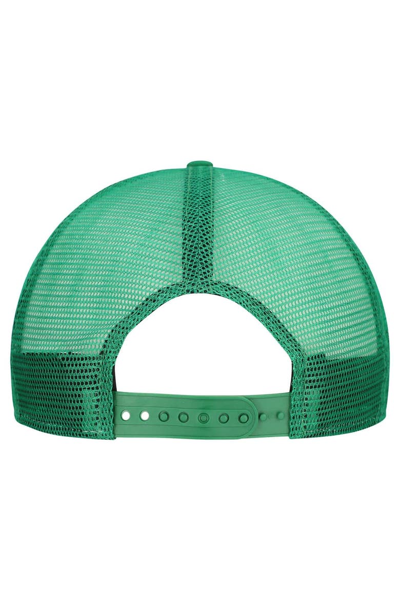 Men's New Era Cream/Kelly Green Philadelphia Eagles Throwback Cutout A-Frame 9FIFTY Snapback Hat, Alternate, color, Cream