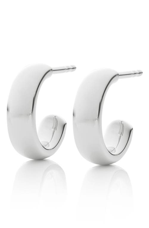 Monica Vinader Fiji Mini Hoop Earrings In Silver