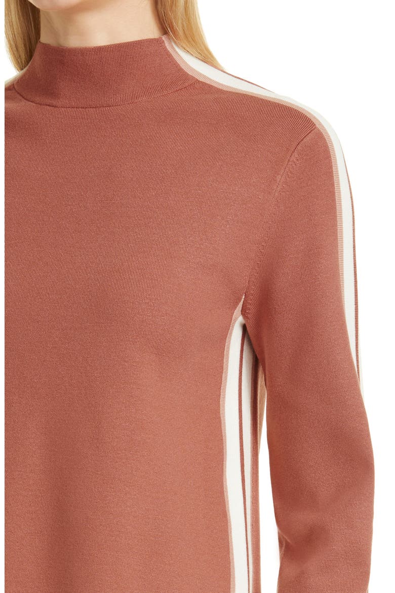 Retha Side Stripe Sweater, Alternate, color, TERRACOTTA