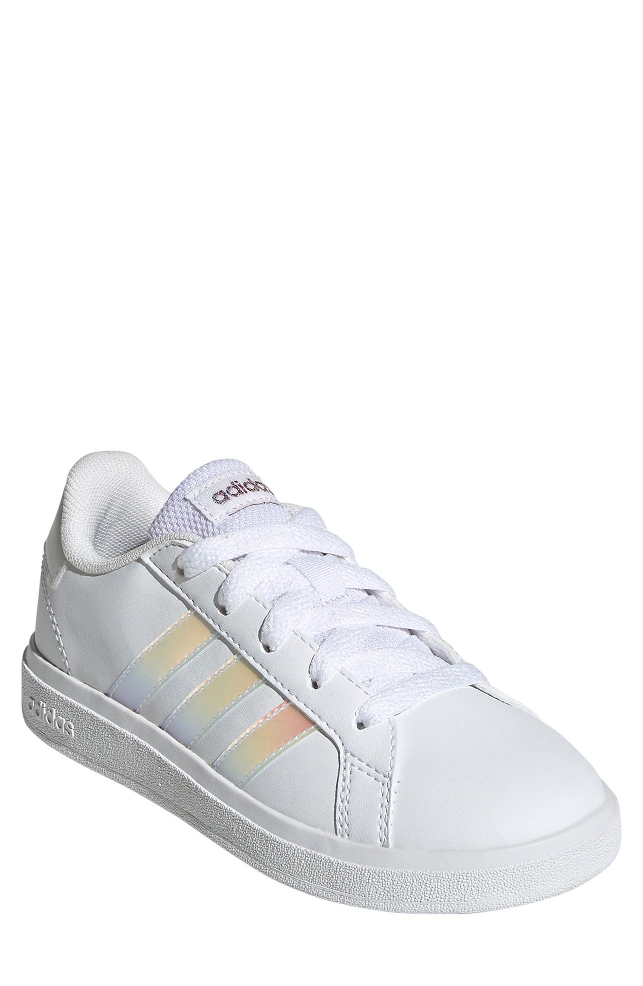 adidas Grand Court 2.0 Sneaker, Main, color, Ftwr White/ Iridescent