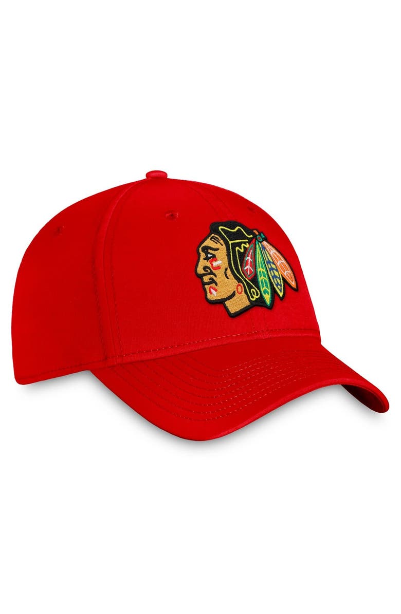 FANATICS Men's Fanatics Red Chicago Blackhawks Core Primary Logo Flex Hat, Alternate, color, 