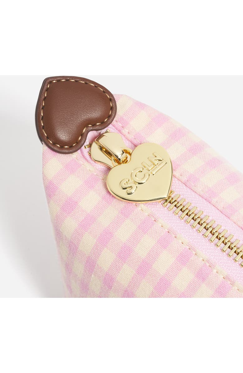 Stoney Clover Lane x Liberty Gingham Print Cotton Canvas Pouchette, Alternate, color, Rose Gingham