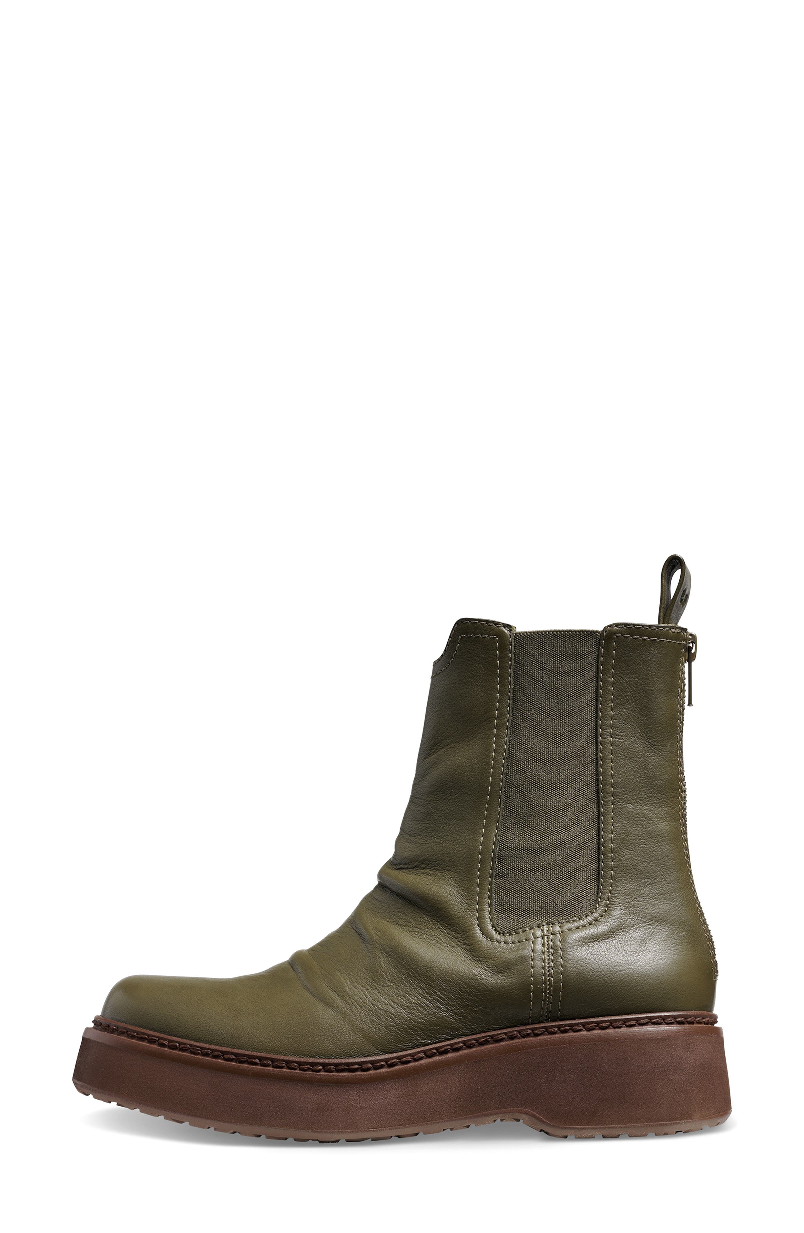 Worker Leather Boot, Alternate, color, OLIVE