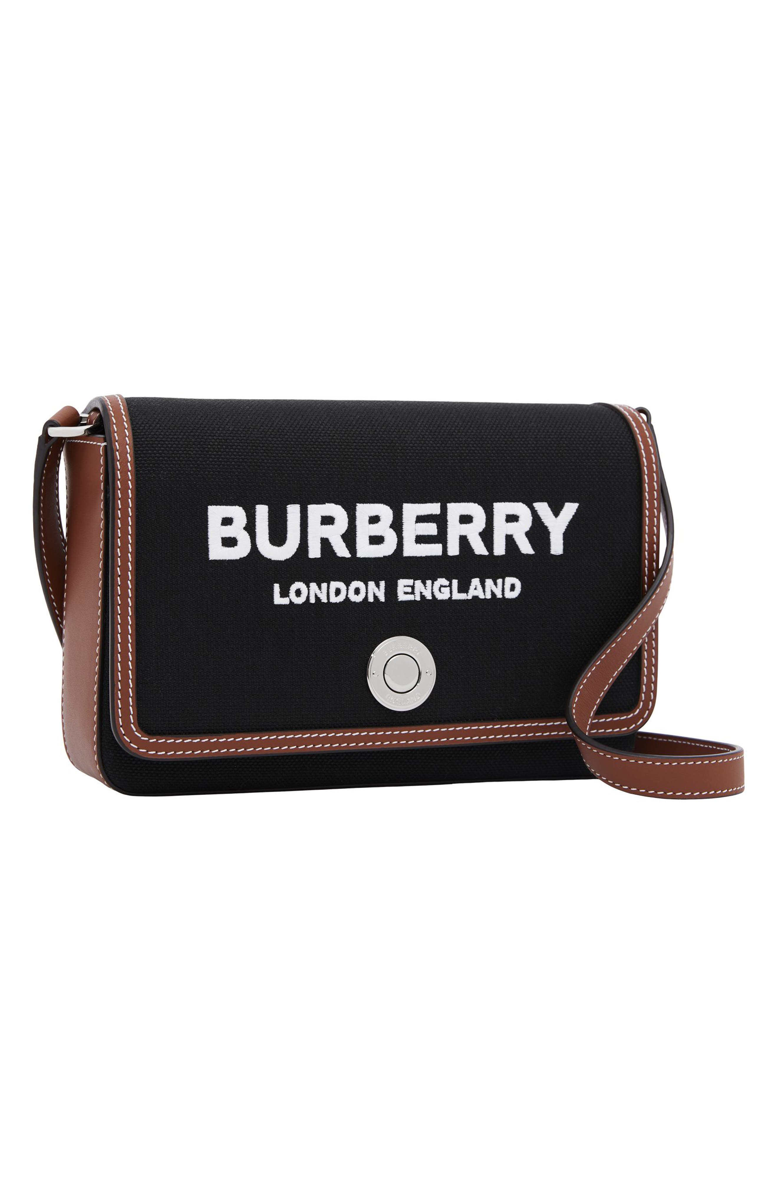 Burberry Small Hampshire Canvas Shoulder Bag, Alternate, color, 