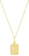 The Lovery Fine Jewelry Gold Moon Tag Necklace