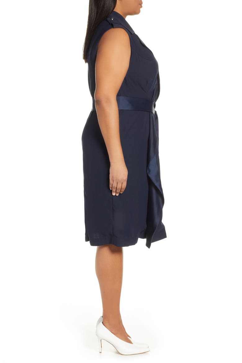 Jason Wu x ELOQUII Sleeveless Trench Dress, Alternate, color, BLACK IRIS