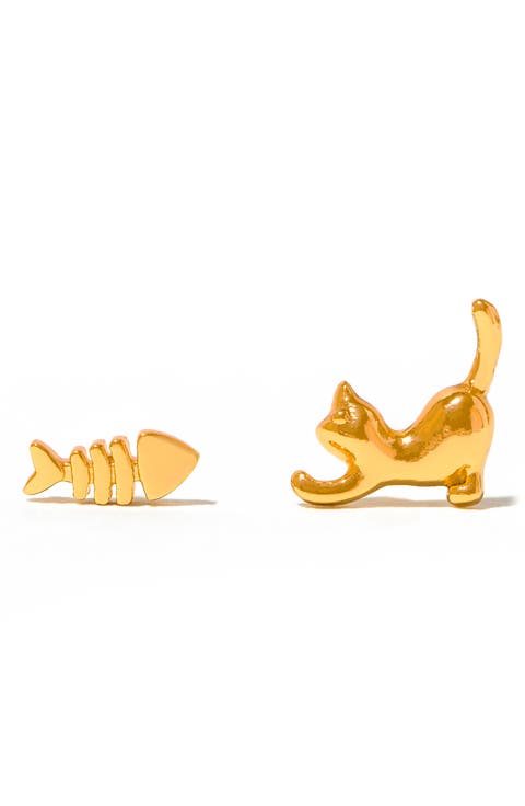 Purrfect Catch Stud Earrings