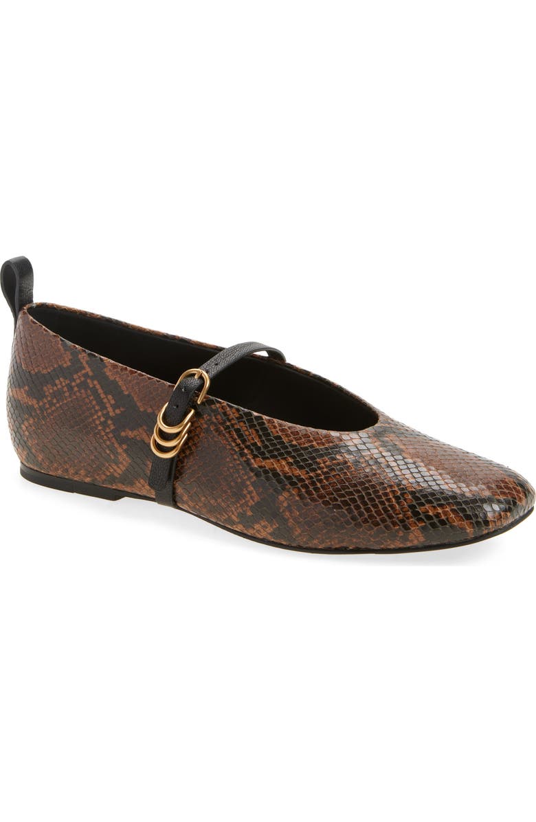 rag & bone Spire Mary Jane, Main, color, Brown Snake Embossed