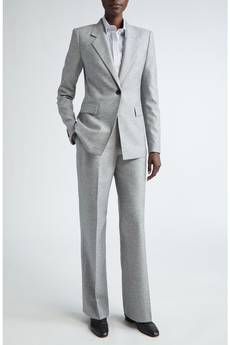 Notch Lapel Wool Blend Blazer, Alternate, color, NICKEL MULTI