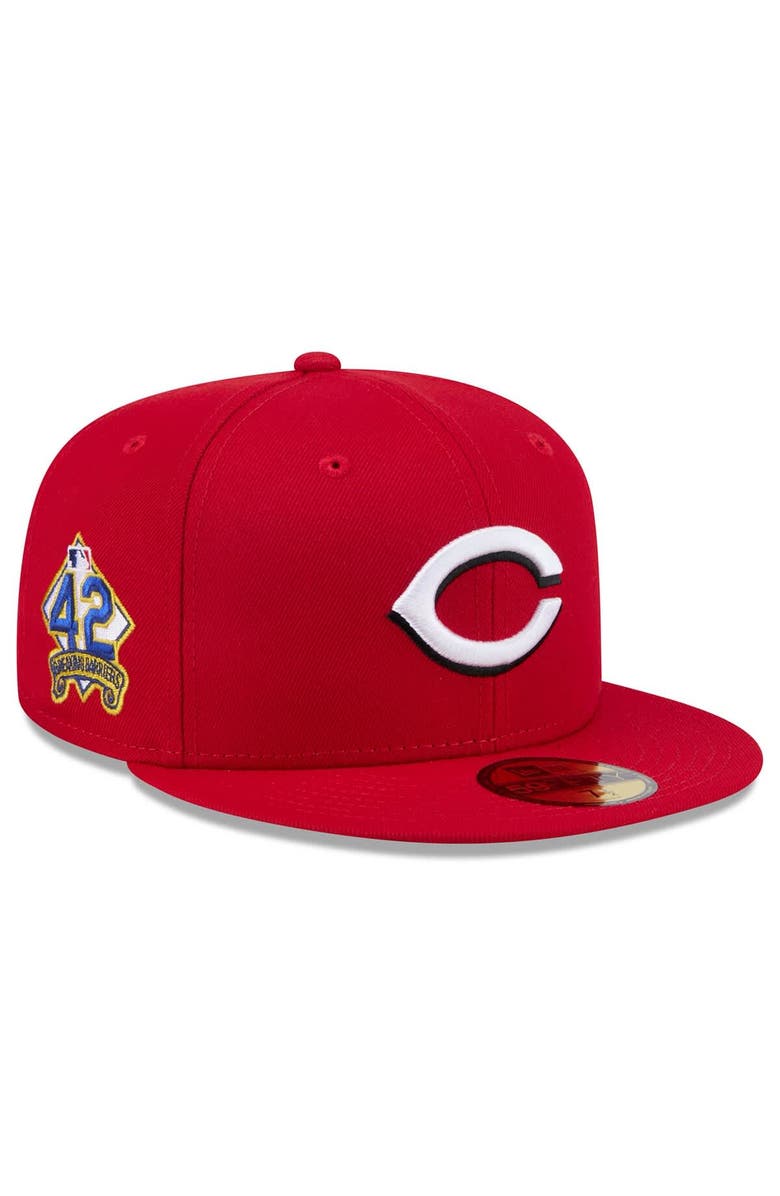 New Era Men's New Era Red Cincinnati Reds 2025 Jackie Robinson Day 59FIFTY Fitted Hat, Main, color, Red
