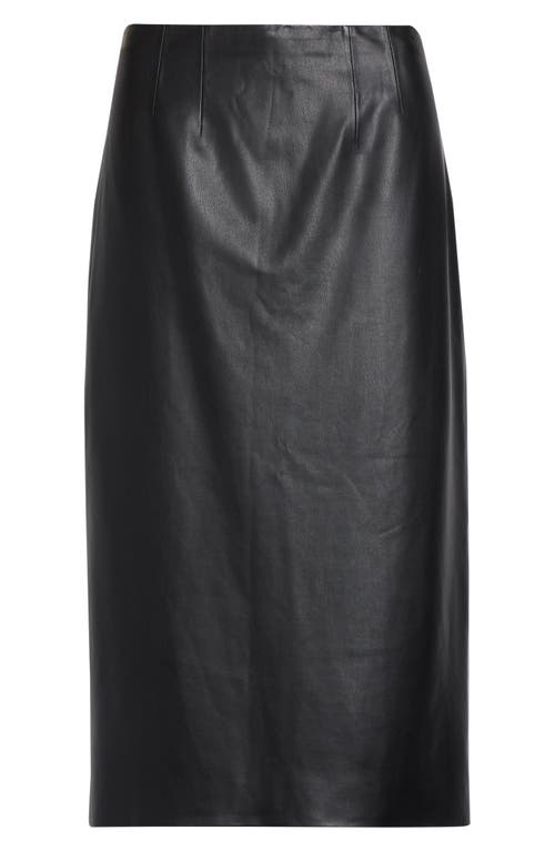 Veronica Beard Holmes Faux Leather Pencil Skirt In Black