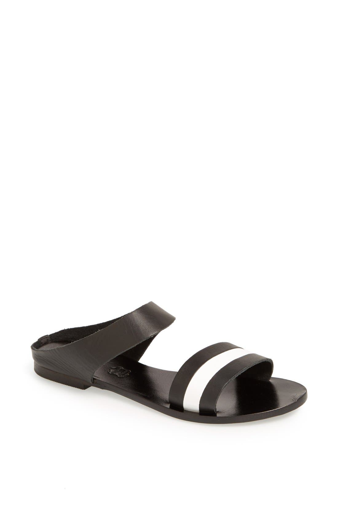 'Bertie' Slide Sandal, Main, color, BLACK