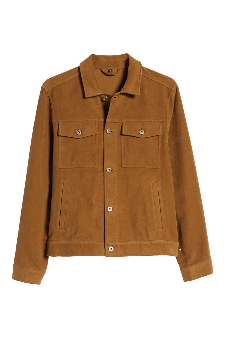Trucker Jacket, Alternate, color, BROWN MOLESKIN