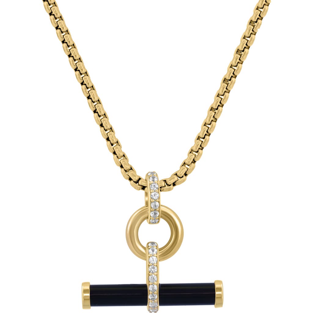 Effy Onyx & White Sapphire Pendant Necklace In Blue