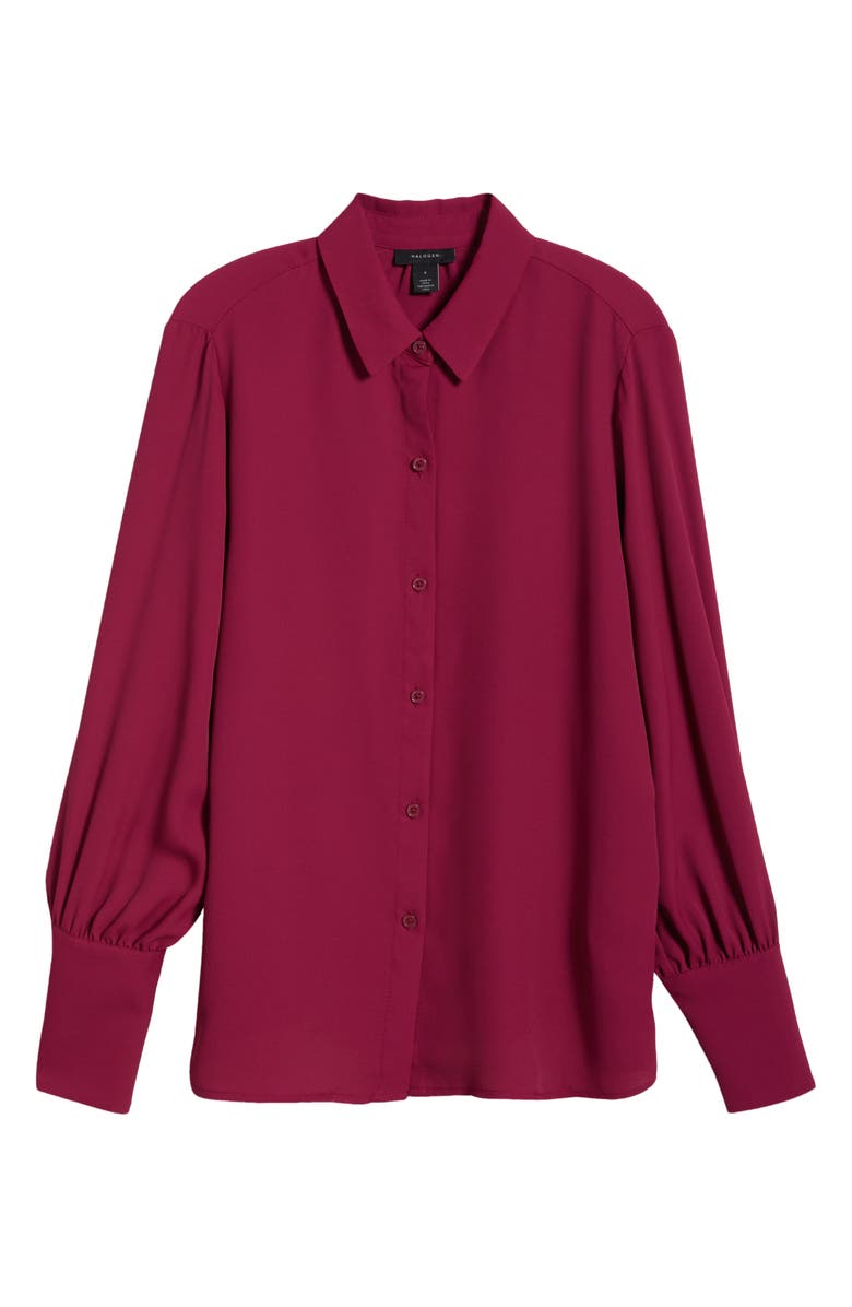 Halogen<sup>®</sup> Long Sleeve Button-Up Shirt, Alternate, color, Raspberry Purple