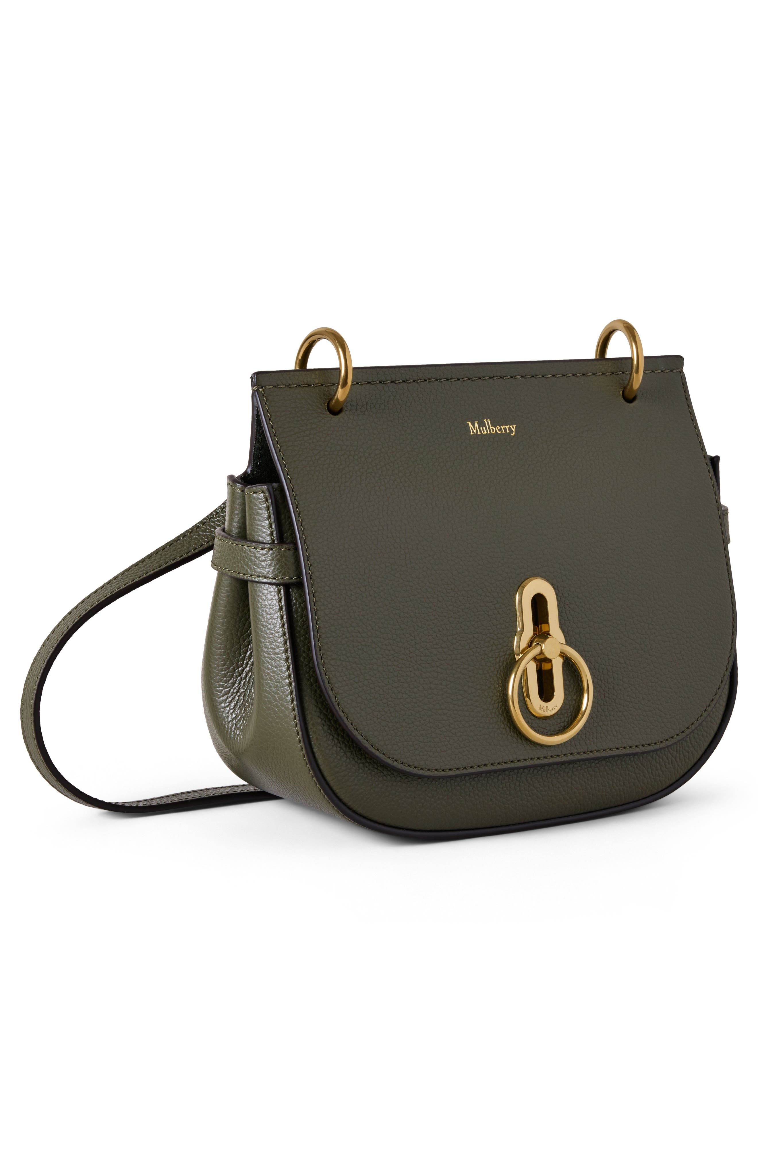 Small Amberley Leather Satchel, Alternate, color, JUNIPER GREEN