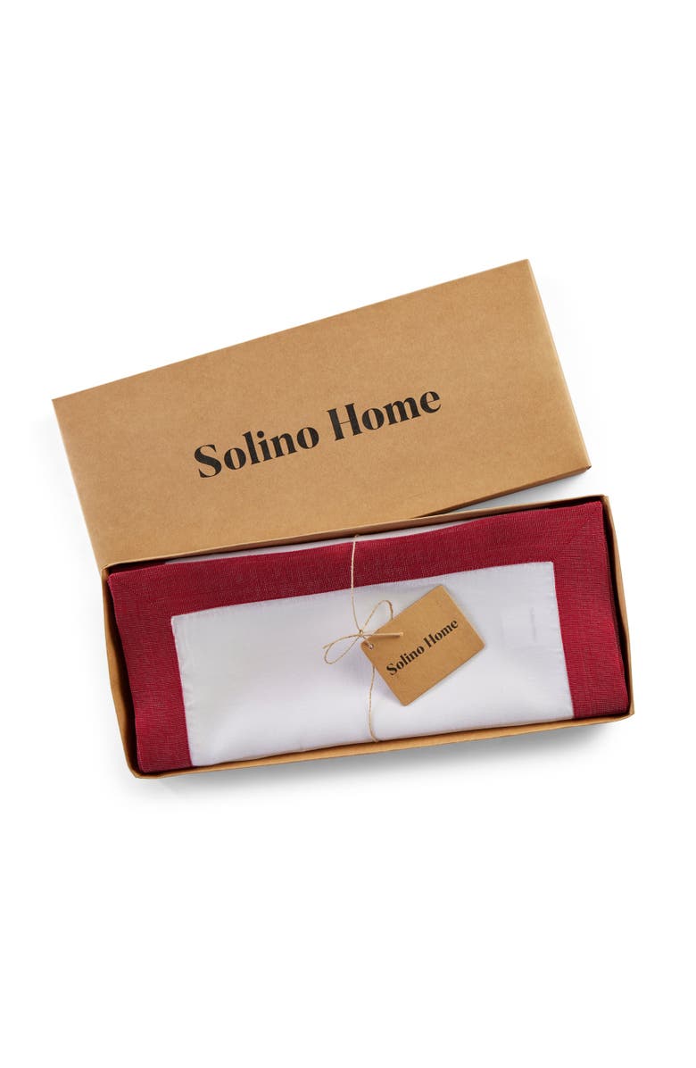 Solino Home Linen Table Runner for Dining Table, Holiday and Everyday Table Decor - Festive Edge, Alternate, color, 