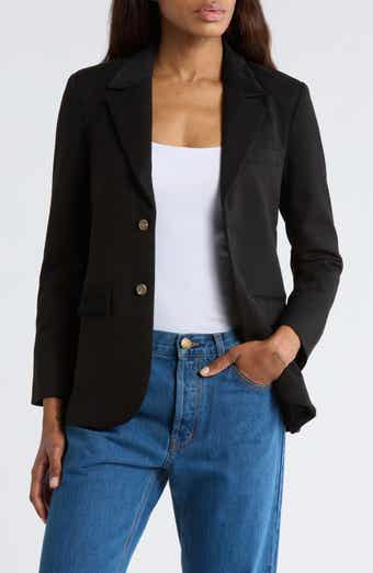THE GREAT. The Velvet Trim Blazer