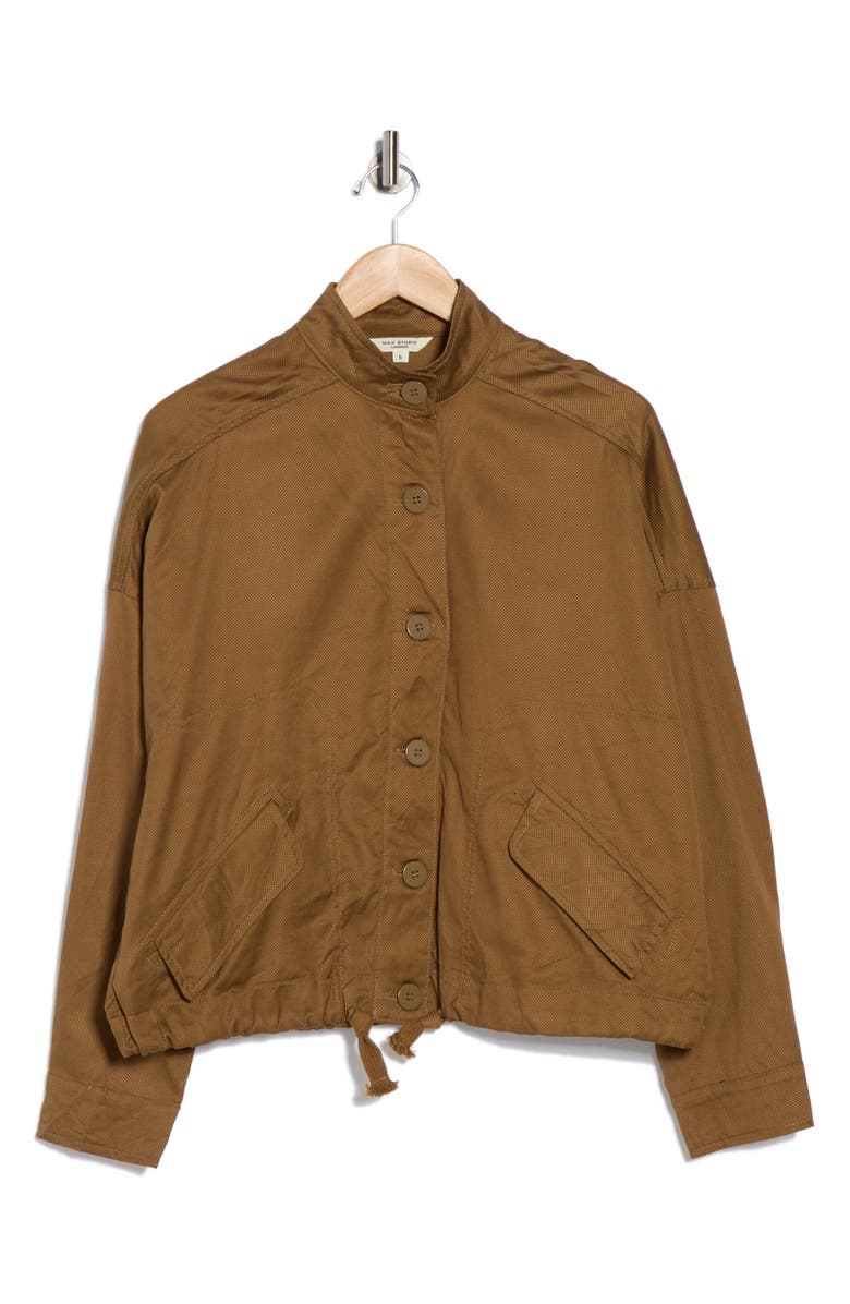 MAX STUDIO Cotton Piqué Jacket, Alternate, color, Peat