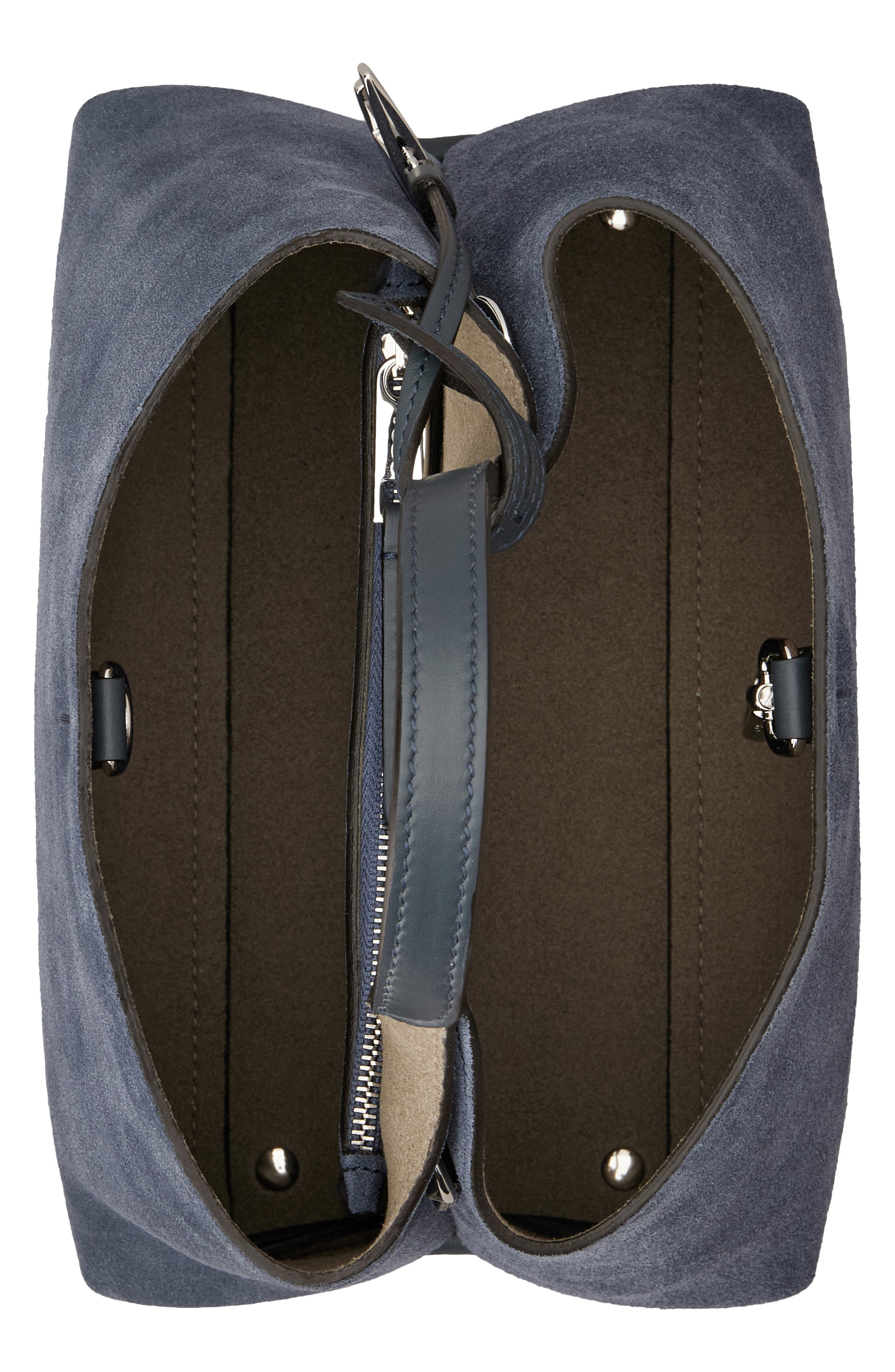 Tod's Micro Top Handle Shopper, Alternate, color, Indaco/ Ombra