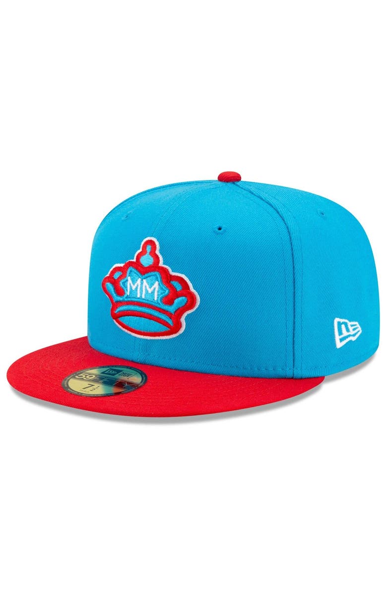 New Era Men's New Era Blue/Red Miami Marlins 2021 City Connect 59FIFTY Fitted Hat, Alternate, color, Blue