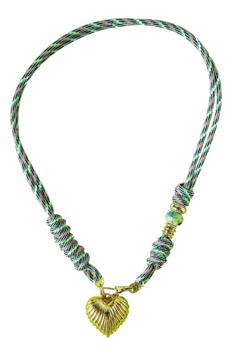 MacRae & Co. Throw Me a Line Corded Heart Pendant Necklace, Main, color,