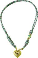 MacRae & Co. Throw Me a Line Corded Heart Pendant Necklace
