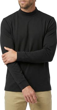 Scott Barber Pima Cotton Interlock Mock Neck Top
