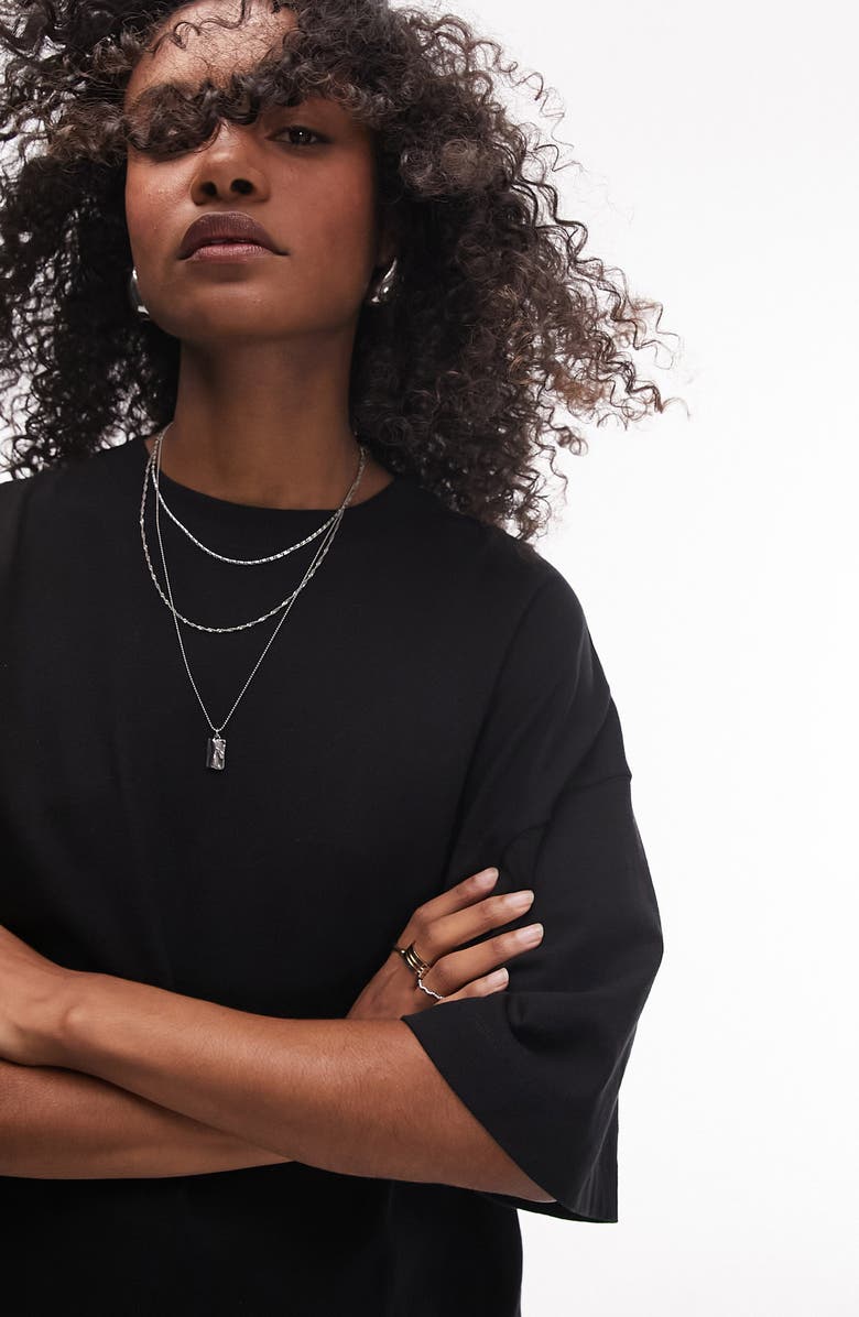 Topshop Oversize Drop Shoulder T-Shirt, Alternate, color,