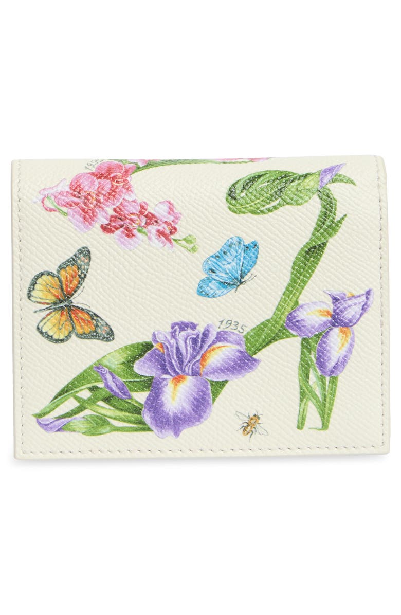 FERRAGAMO Gancini Leather Compact Wallet, Alternate, color, Edenshoes Print Mascarpone
