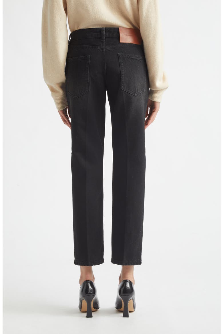 Low Rise Straight Leg Ankle Jeans, Alternate, color, WASHED BLACK