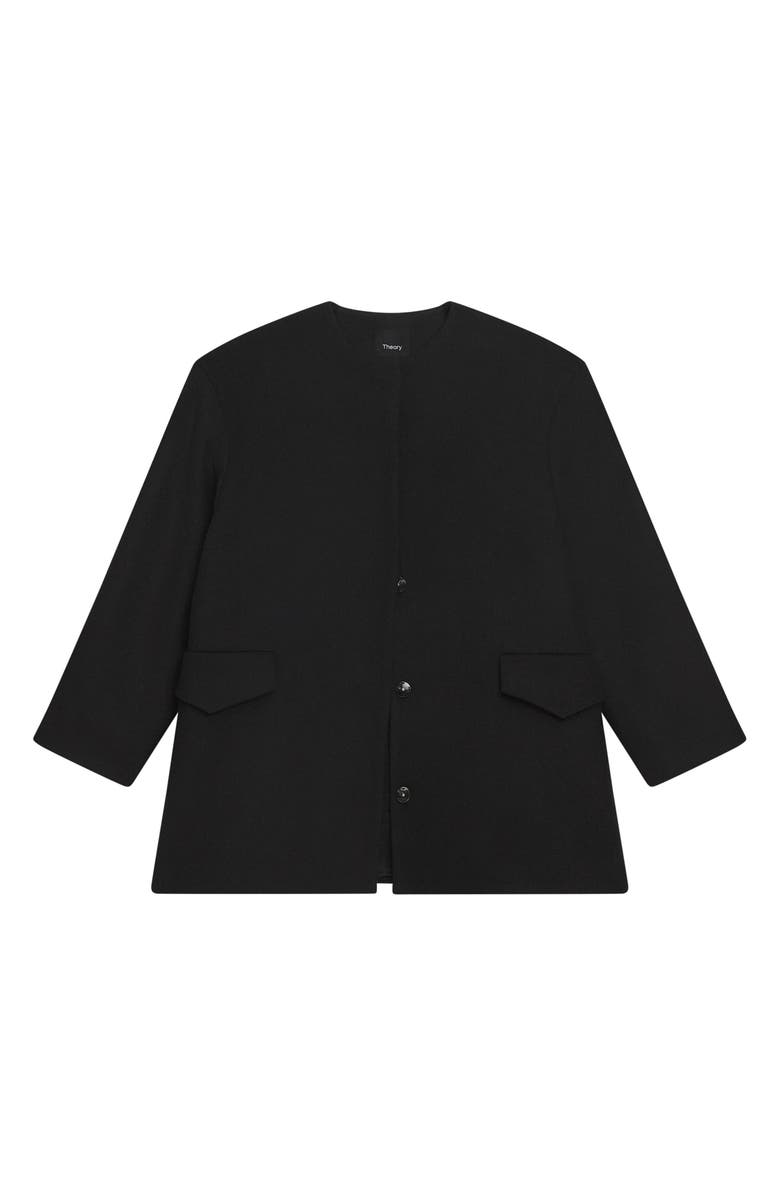 Theory Cape Back Wool Blend Coat, Alternate, color,