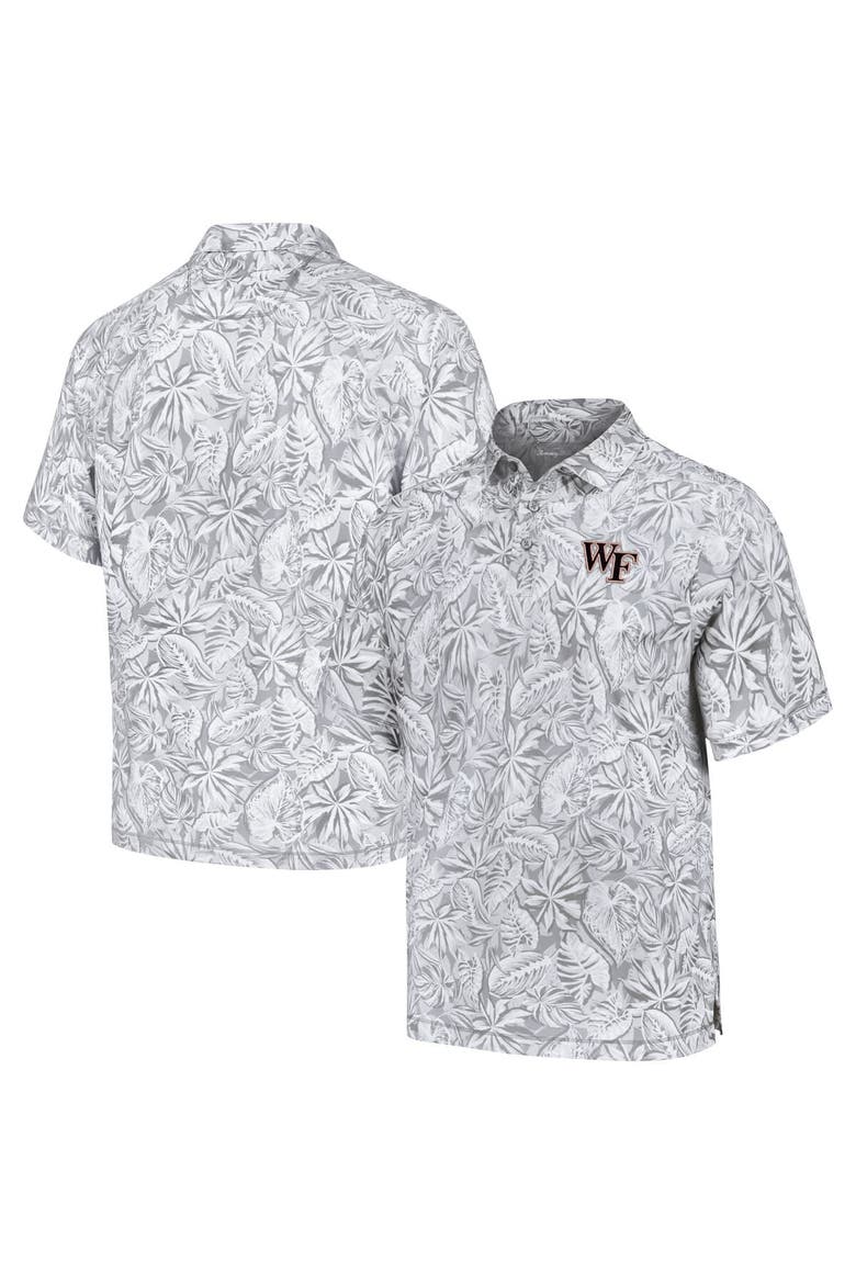 Men's Tommy Bahama Gray Wake Forest Demon Deacons Tropical Score IslandZone Polo, Main, color, Gray