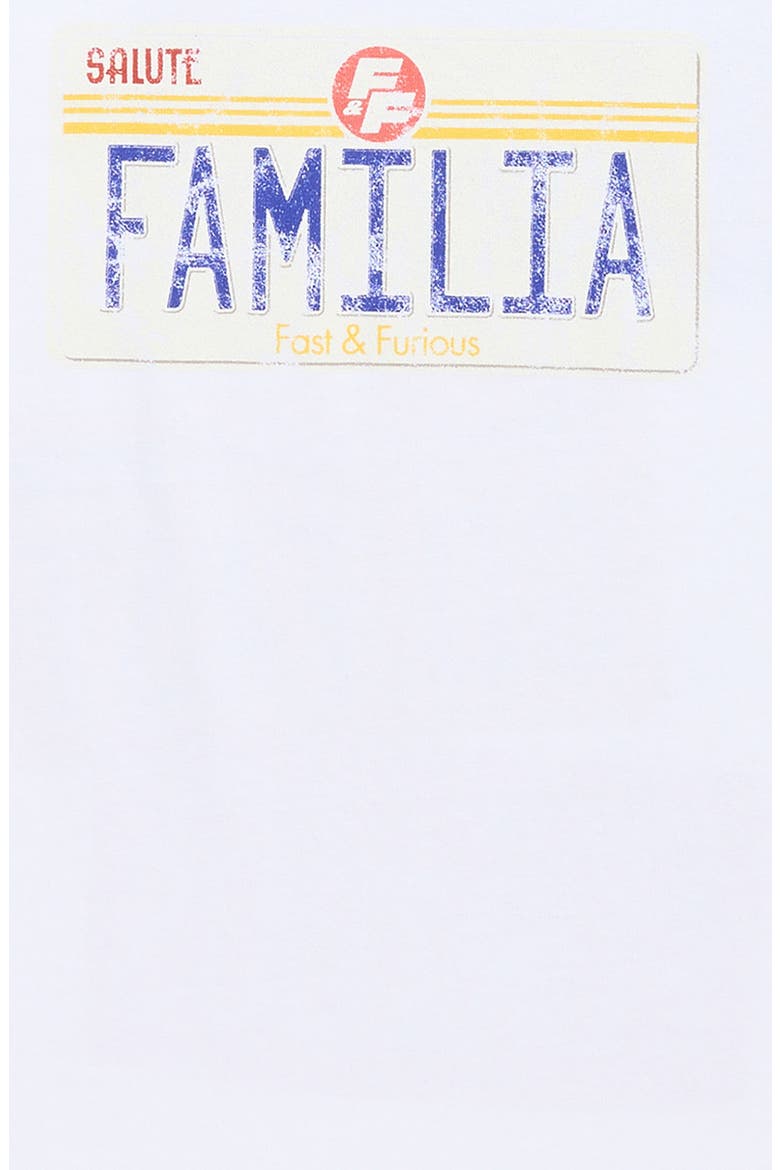 Kids' Fast and Furious License Plate Cotton Graphic T-Shirt, Alternate, color, WHITE
