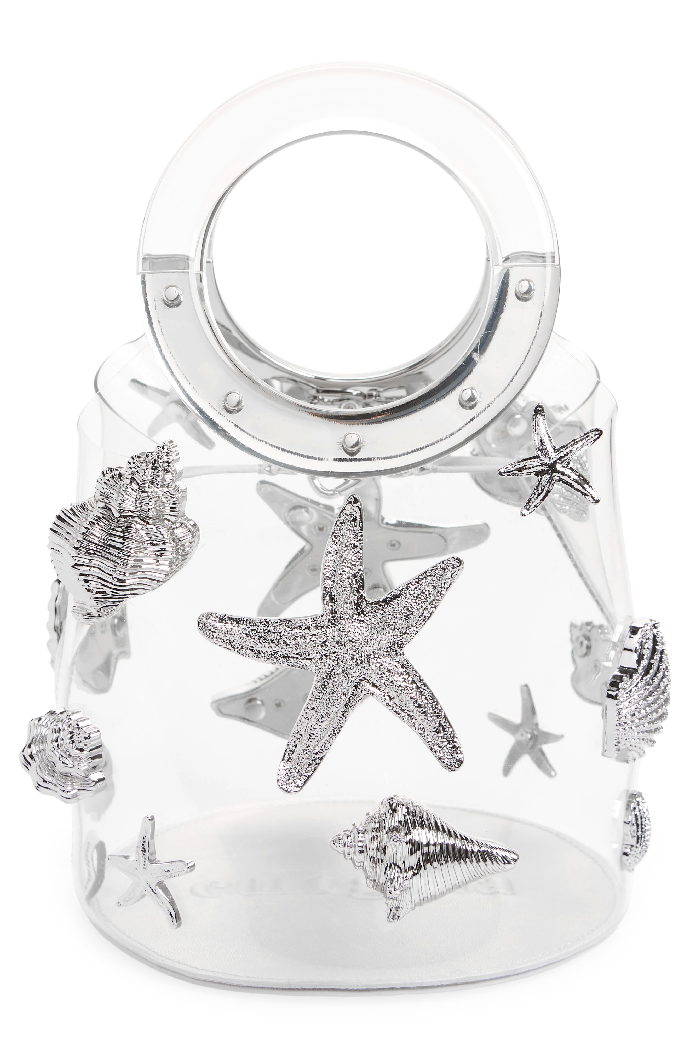 Cult Gaia Taryn Transparent Top Handle Bag, Alternate, color, 