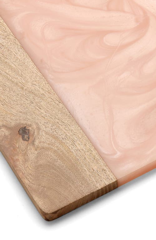 Tiramisu Resin & Wood Cheese Board In Pink