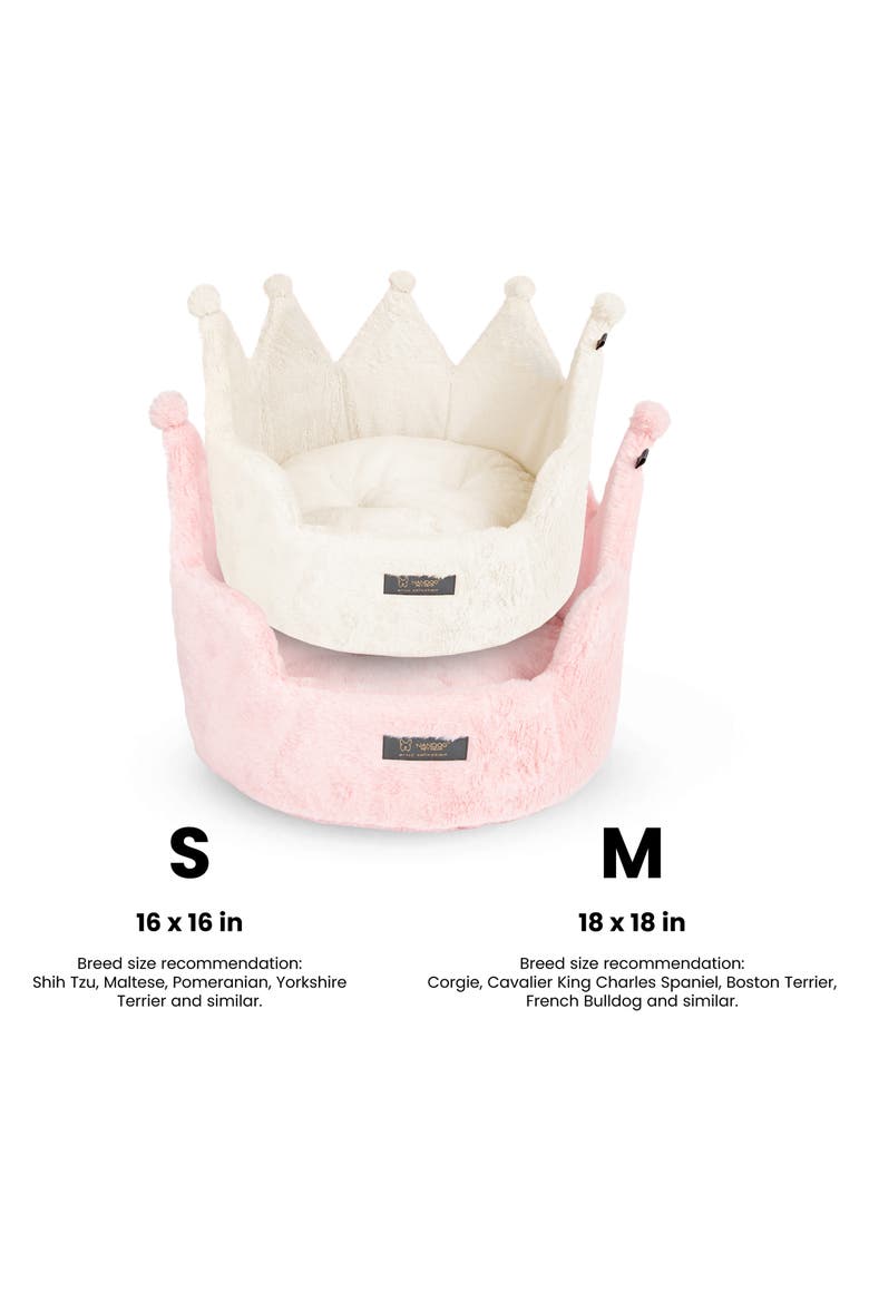 Crown Dog  Bed for Cats & Dogs, Alternate, color, Blush Pink