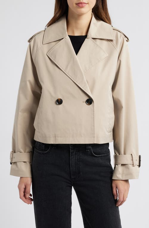 BCBG BCBG DOUBLE BREASTED CROP TRENCH COAT