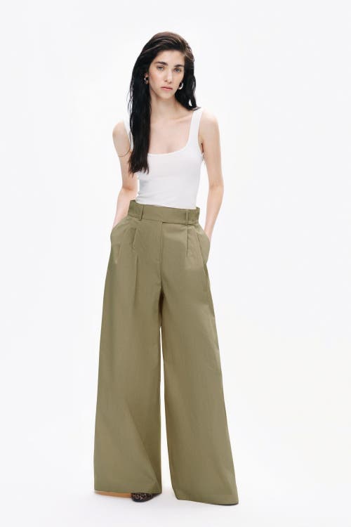 Nocturne Double Pleated Pants In Beige