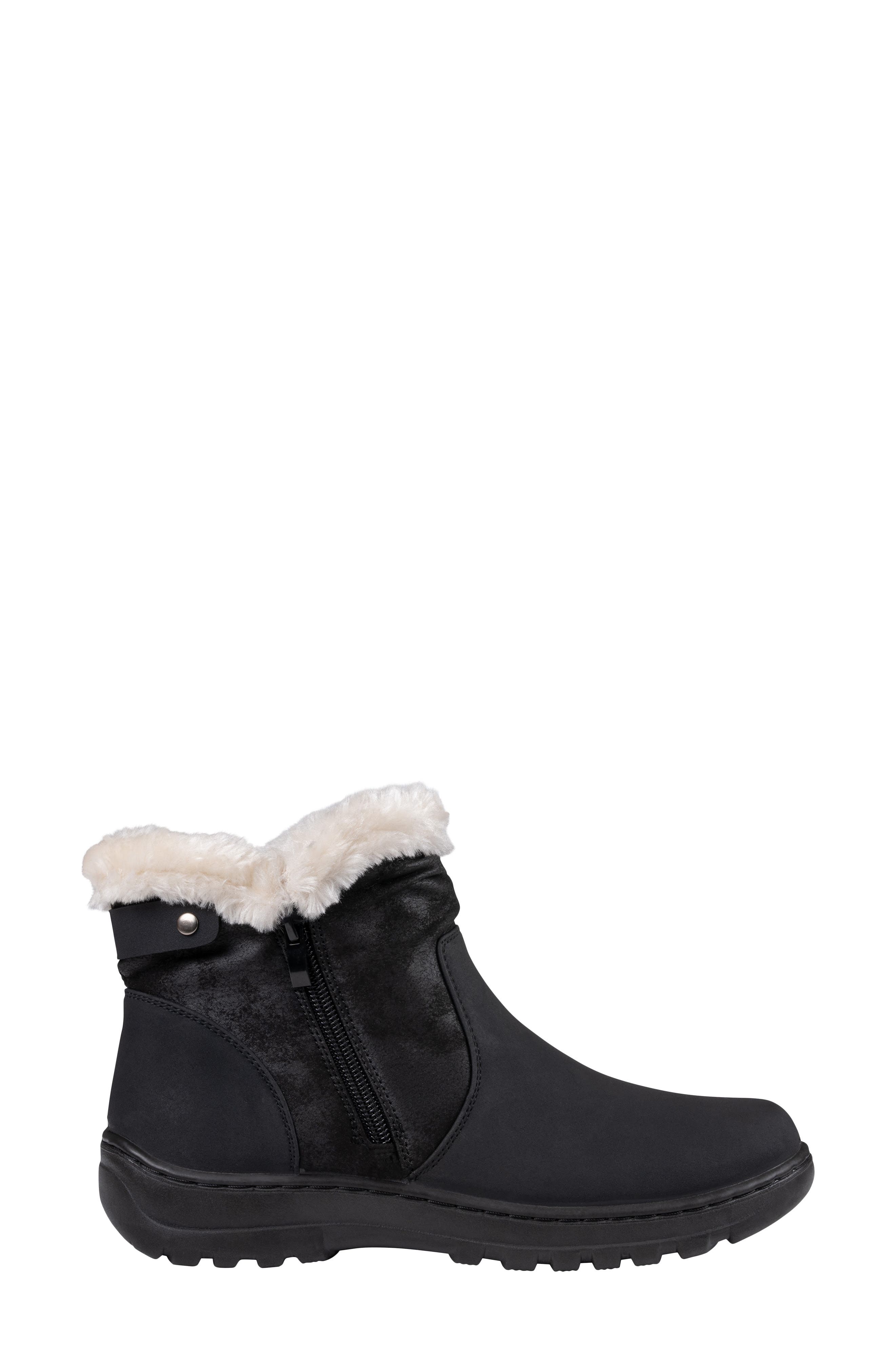 Wesley Faux Leather Ankle Boot, Alternate, color, BLACK