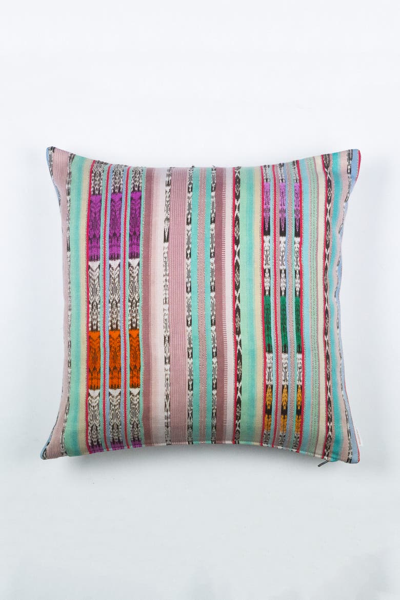 Vintage Quinta Ikat Stripe Pillow, Alternate, color, MULTI STRIPE