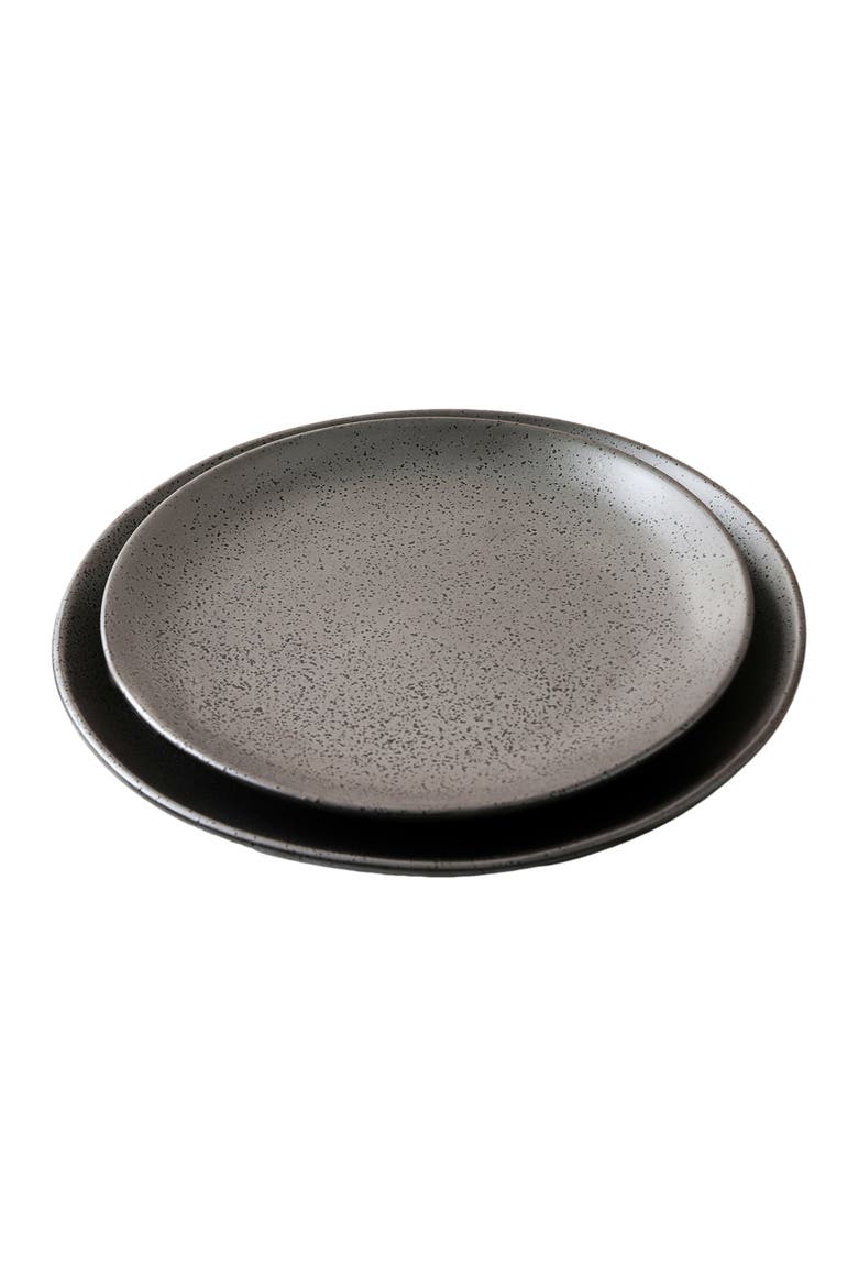 Valencia Porcelain 16-Piece Dinnerware Set, Alternate, color, Metallic Grey