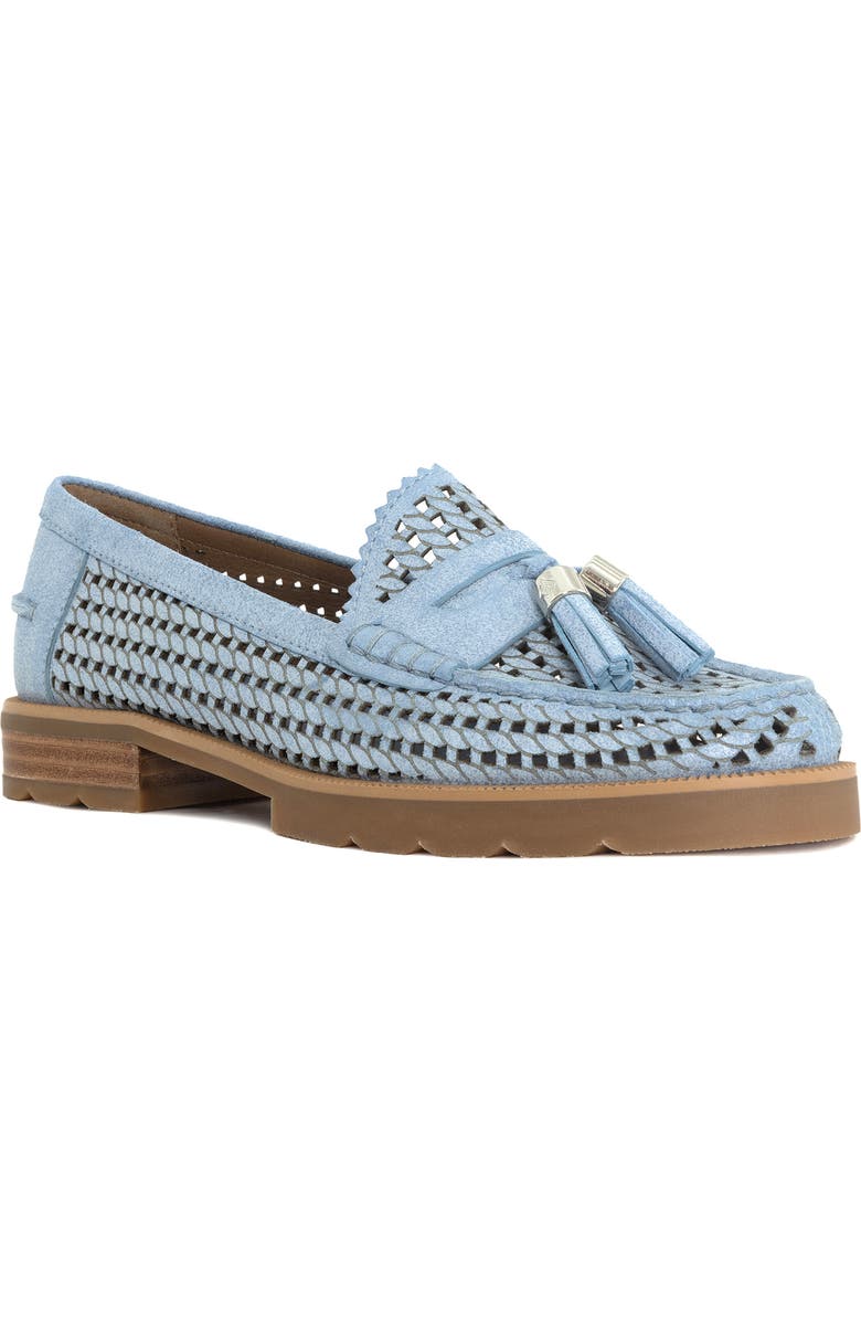 Donald Pliner Tassel Loafer, Main, color, Denim