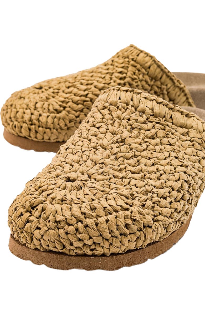 Prologue Shoes LOOP Woven Slide Sandal, Alternate, color, Light Beige Faux Leather