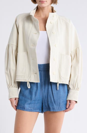 Melrose and Market Canvas Twill Utility Jacket in Ivory Dove at Nordstrom Rack, Size Xx-Large