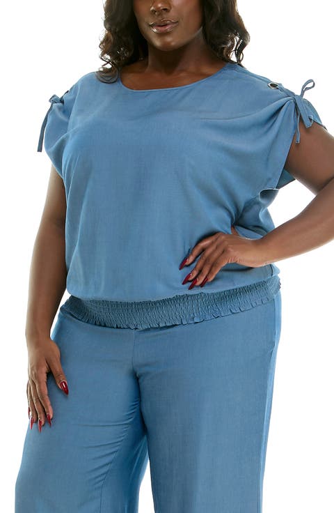 Cap Sleeve Eyelet Top
