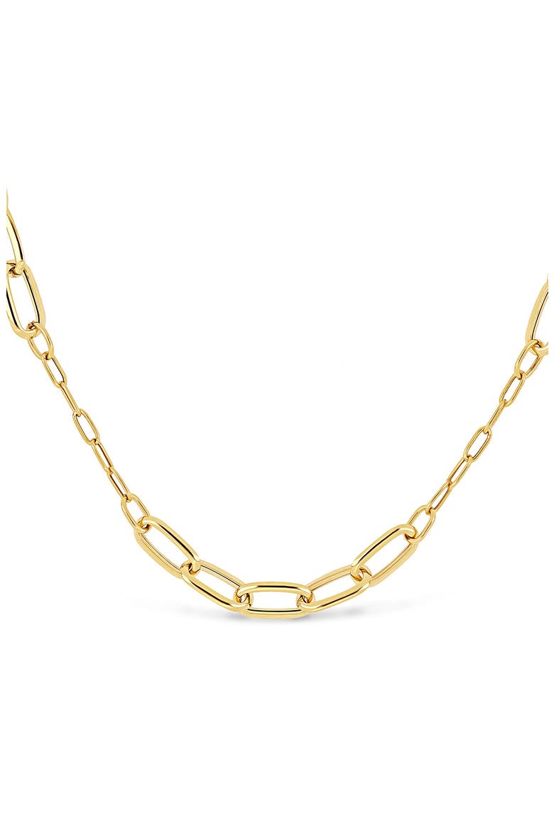 14k Gold Link Necklace, Alternate, color, 14KY