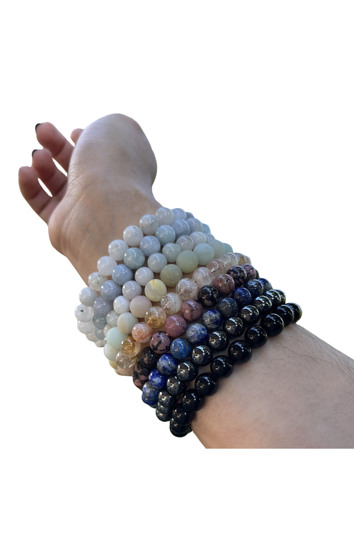 Humanist Beauty Crystal Healing Beaded Bracelet In Citrine