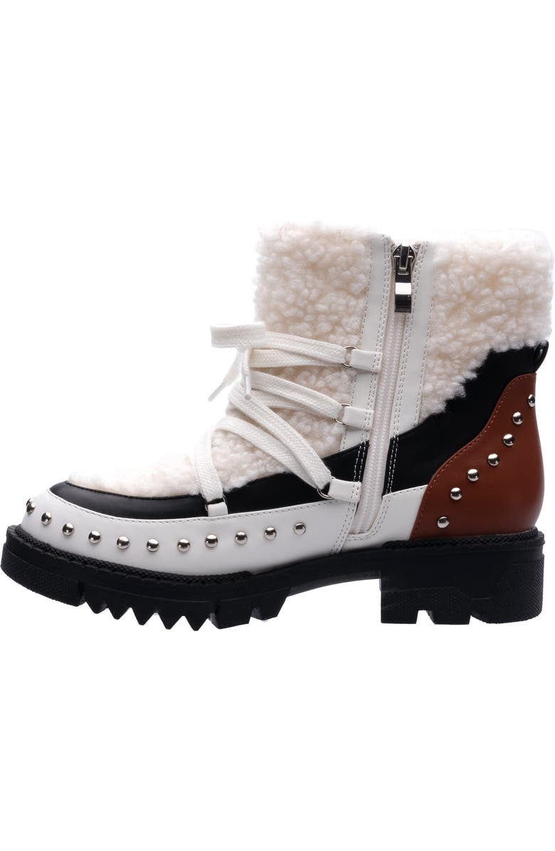 NINETY UNION Snowball Faux Shearling Lug Sole Bootie, Alternate, color,