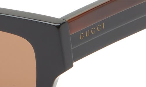 GUCCI GUCCI 55MM RECTANGLE SUNGLASSES
